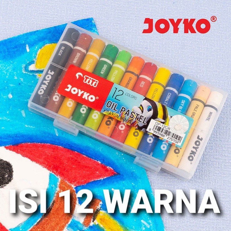 

Krayon Minyak Oil Pastel Joyko OP-12CR / Crayon Joyko 12