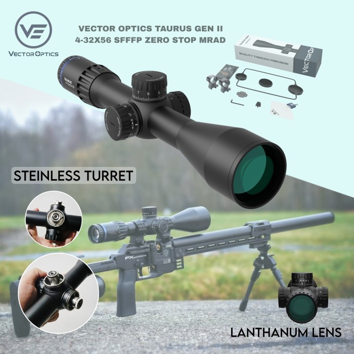 [READY STOK] VECTOR TAURUS GEN II 4-32x 56 SF FFP ZERO STOP