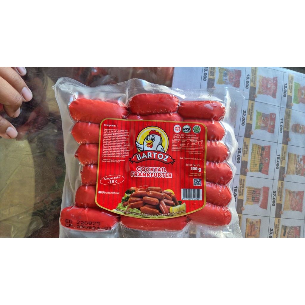 

Bartoz Sosis Sapi Cocktail Frankfurter Merah - 500gr