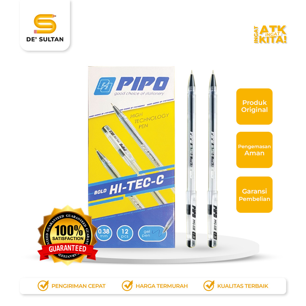

PIPO PULPEN HI-TEC-C 0.38mm (1LSN/ 12PCS)