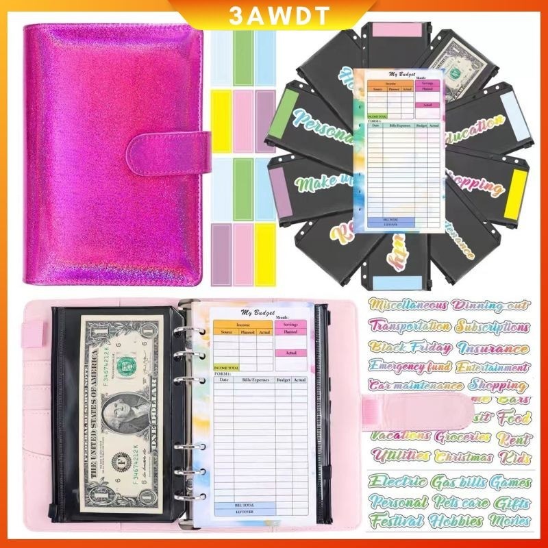 

【COD】A6 Binder set premium motif gliter/A6 Binder Keuangan/Binder menabung/Binder note book by/Binder Photocard Beberapa Warna/Binder kulit A6lubang/Note book premium