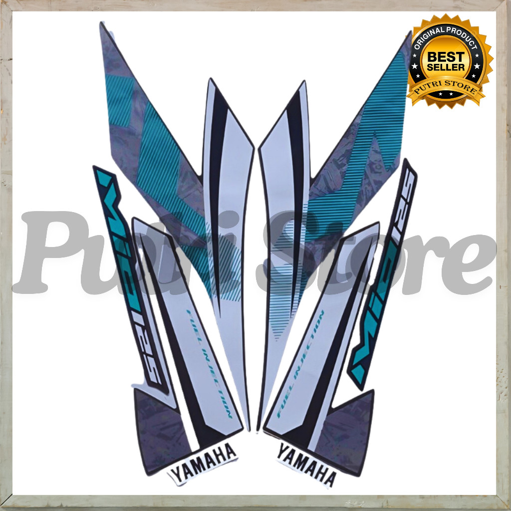 Stiker Striping Mio M3 2018 Hitam Tosca List Stiker Standar Mio M3 2018 Striping Standar Mio M3 2018