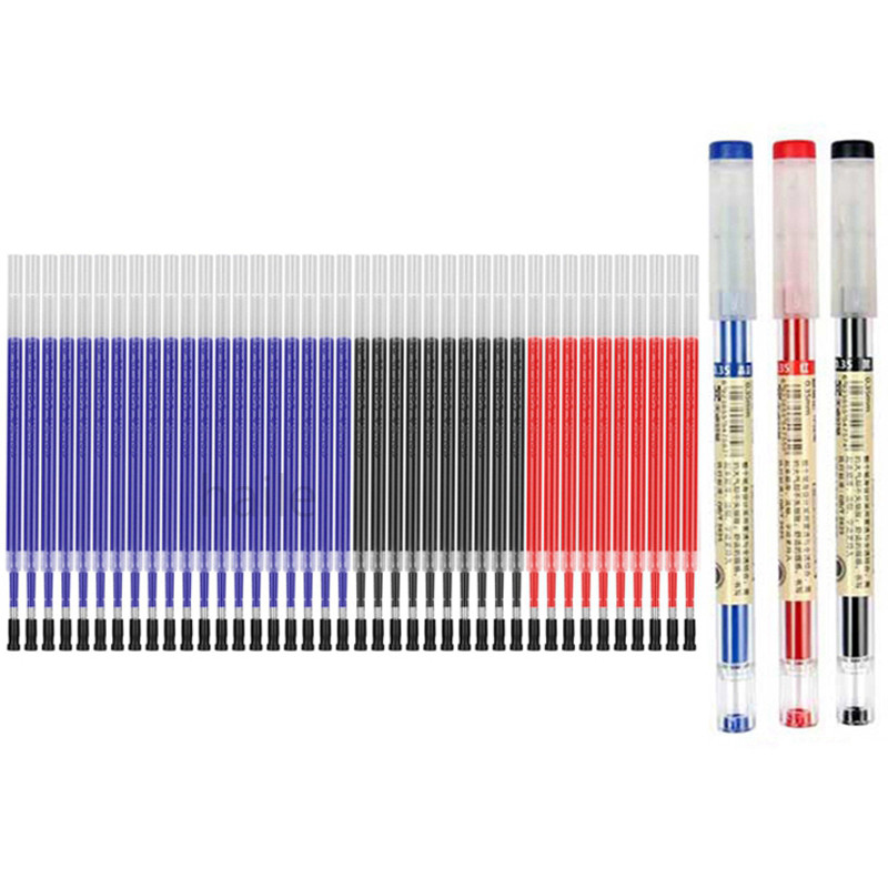 

Haile 43Pcs/Lot Gel Pens Refill Set Finance Pen 0.35mm Ultra Fine Signature Writing School Office Japanese Stationery Supplies