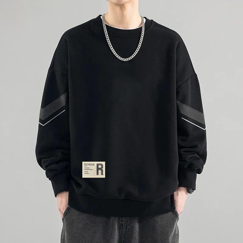 Jaket pria baru kerah bulat longgar topless untuk remaja