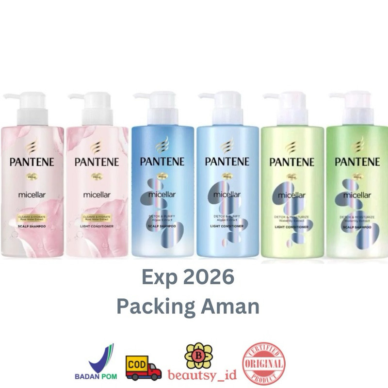Pantene Micellar Shampoo Conditioner 300ML | Detox Purify Cleanse Hydrate Moisturize Shampo Conditio
