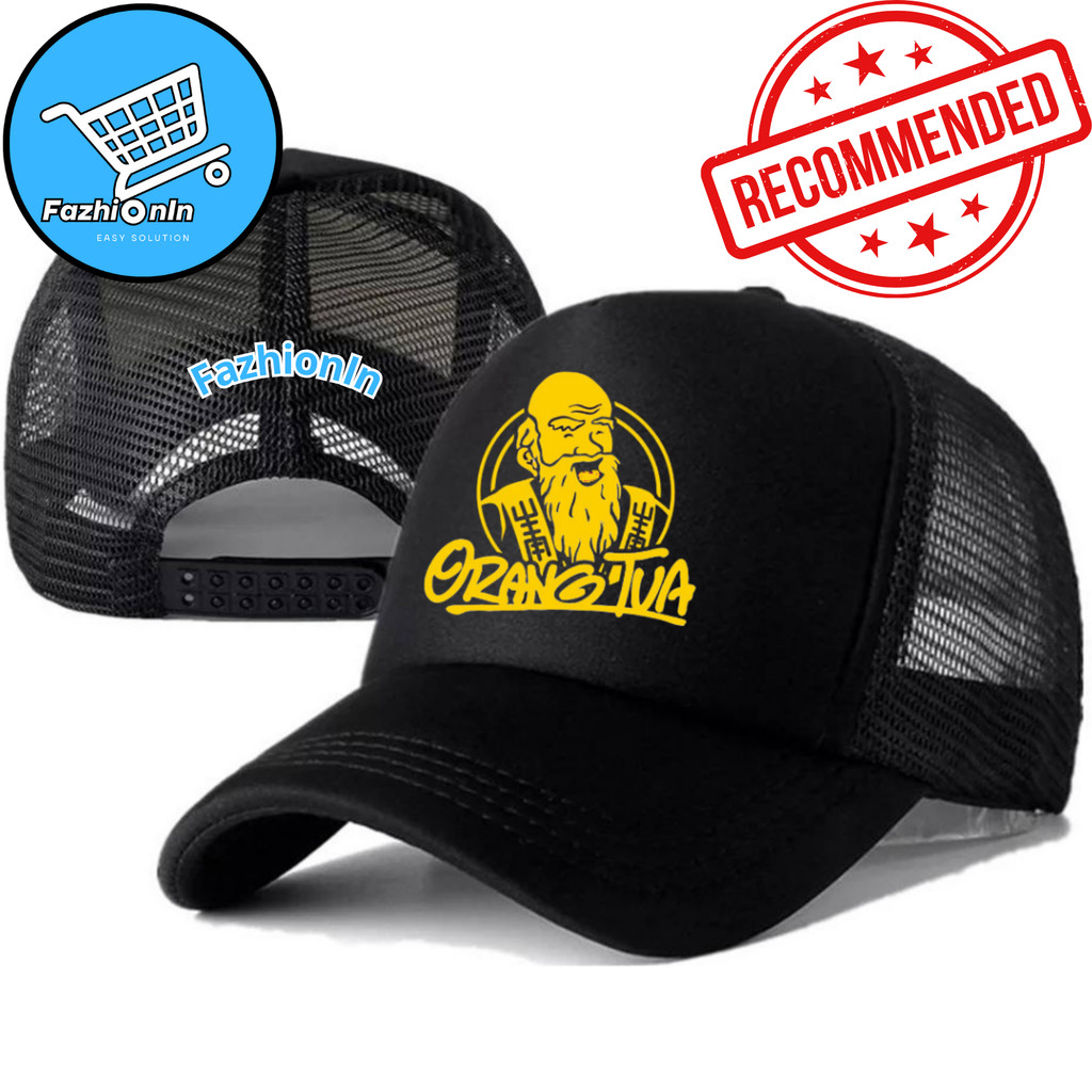 FazhiionIn Topi Trucker ORANG TUA - Topi Distro ORANG TUA Logo - Topi ORANG TUA Premium - Topi Pria 