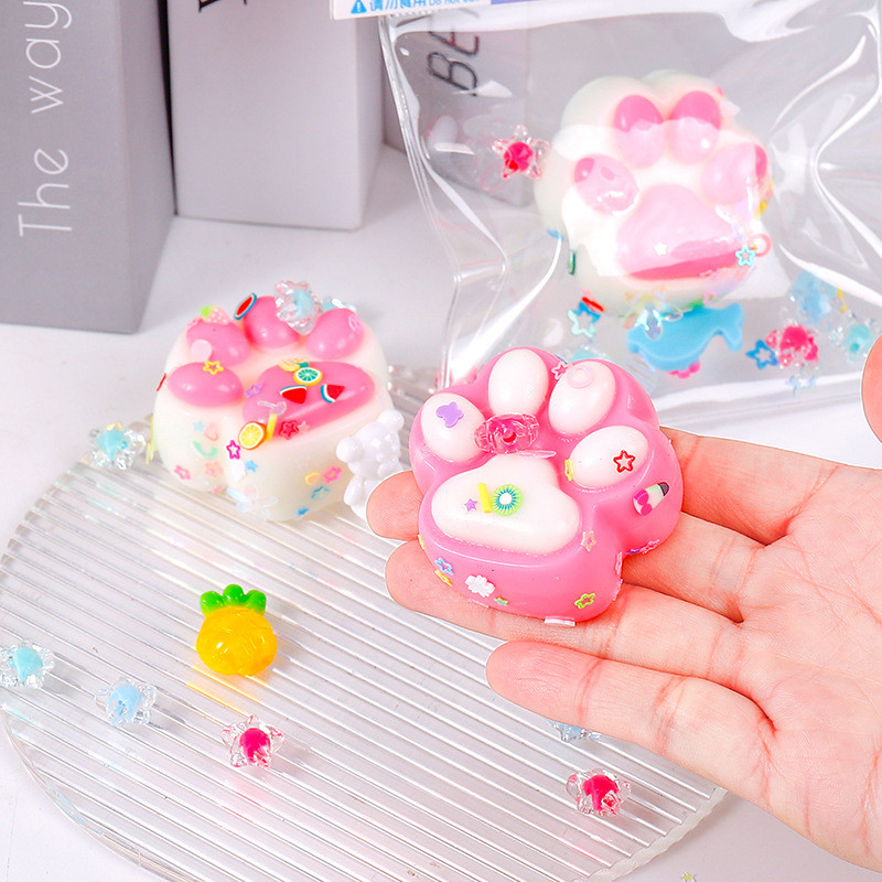 Cartoon Cat Paw Squishy Squeeze Toy Soft Mochi Toys Cute Slow Rebound Stress