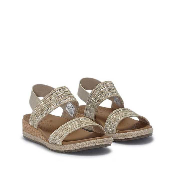Skechers Cali Breeezie Natural Women 119506NAT.Sandal Wedges Wanita Or