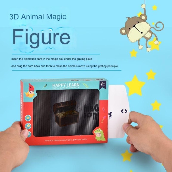 [LOGU] Mainan magic box gambar bergerak multi fungsi flash card water magic card