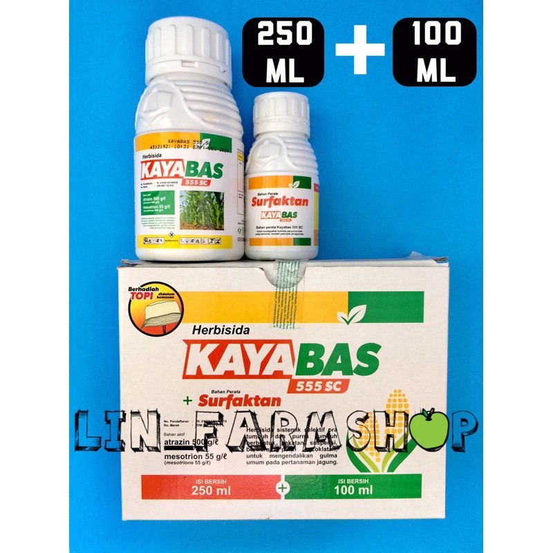 KAYABAS 555 SC + SURFAKTAN HERBISIDA ( Atrazin 500 g/l + Mesotrion 55 g/l )