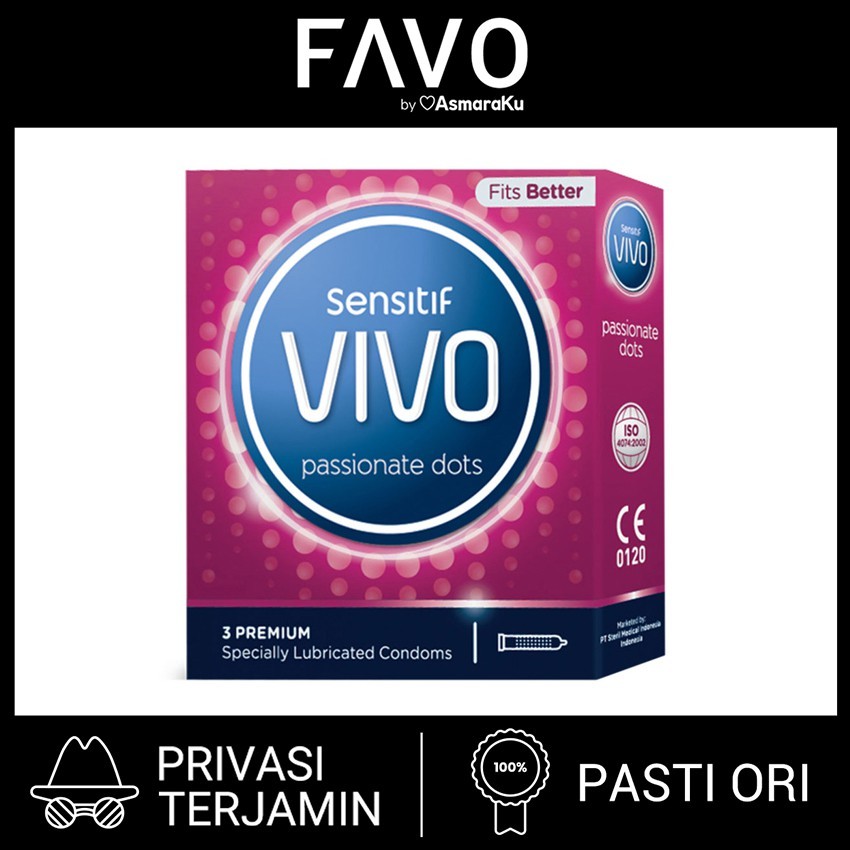 Condom Vivo Passionate Dots isi 3 Pcs - Condom Bergerigi Terbaik Promo murah hari ini 