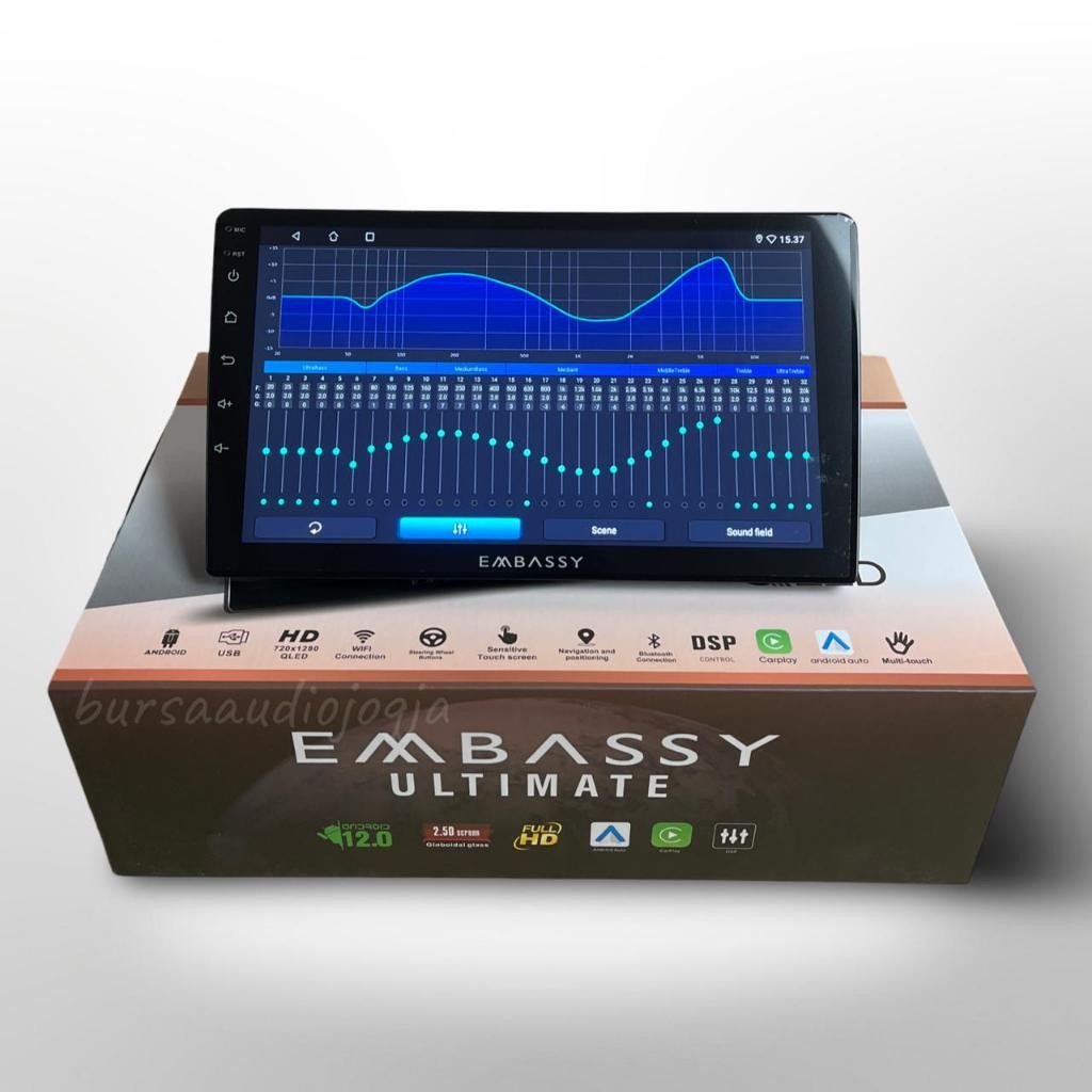 Headunit Android Embassy 9 Inch Ultimate 2/32GB Layar Q LED DSP