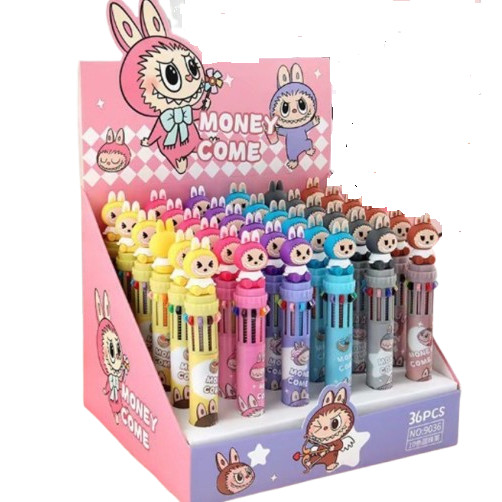 

J2 - Pulpen gel Labubu sanrio set 10 warna Pena Alat tulis motif lucu