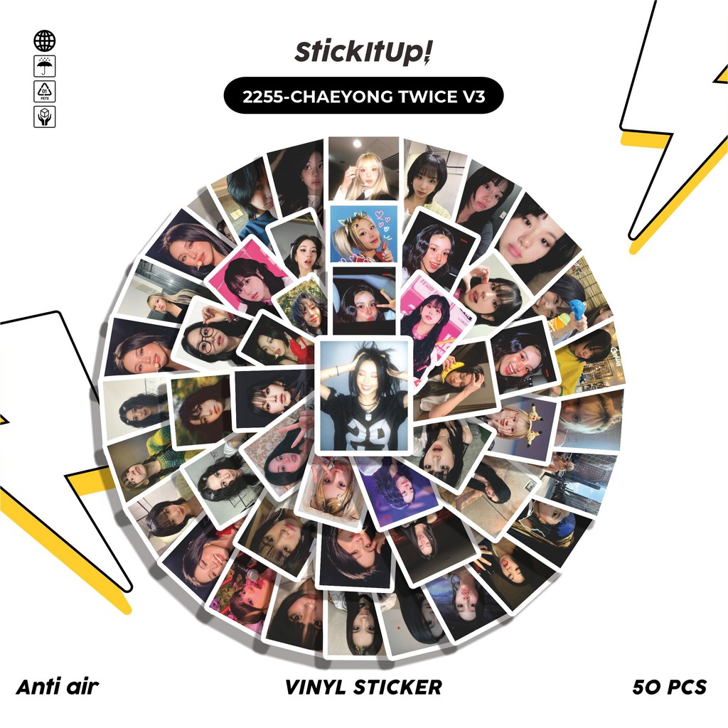

COD✨ 50 Pcs Stiker Pack CHAEYOUNG TWICE V3 Lucu Aesthetic Vynil Waterproof untuk Freebies Sticker Buku Journal Casing HP Laptop