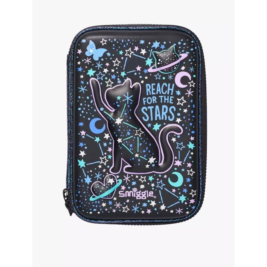 ✨BISA COD✨ -Smiggle Wild Side Starry Kitty Cat Backpack Lunchbag Bottle Set - hardtop pc