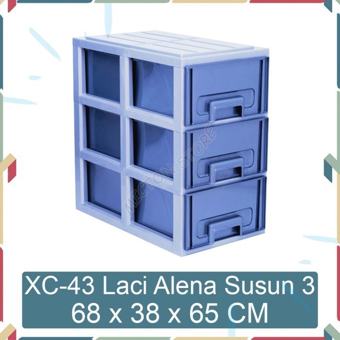 BIGTON Lion Star Basic Home XC-43 Laci Alena Susun 3 Rak Baju 3 LionStar Plastik Berkualitas Murah T