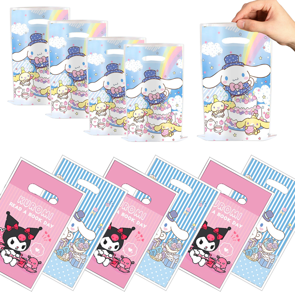 

10/20/30PCS Japanese Mascot Gift Bag Plastic Biscuit Candy Bag Kawaii Theme Children's Birthday Supplies Home Gift Decoration