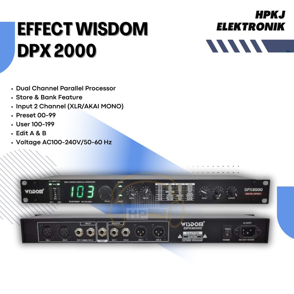 Effect Wisdom DFX2000 Digital Efek Vokal Wisdom DFX-2000