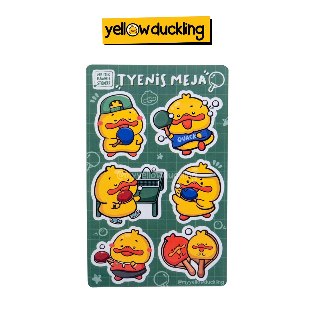 

STICKER - ITIK TYENIS MEJA - YELLOW DUCKLING