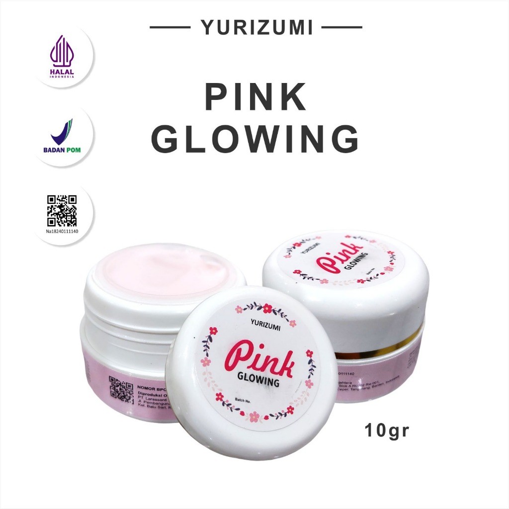 Yurizumi Pink Glowing BPOM - Jelly Glowing Cream Pemutih Wajah Glowing Cepat Penghilang Flek Hitam