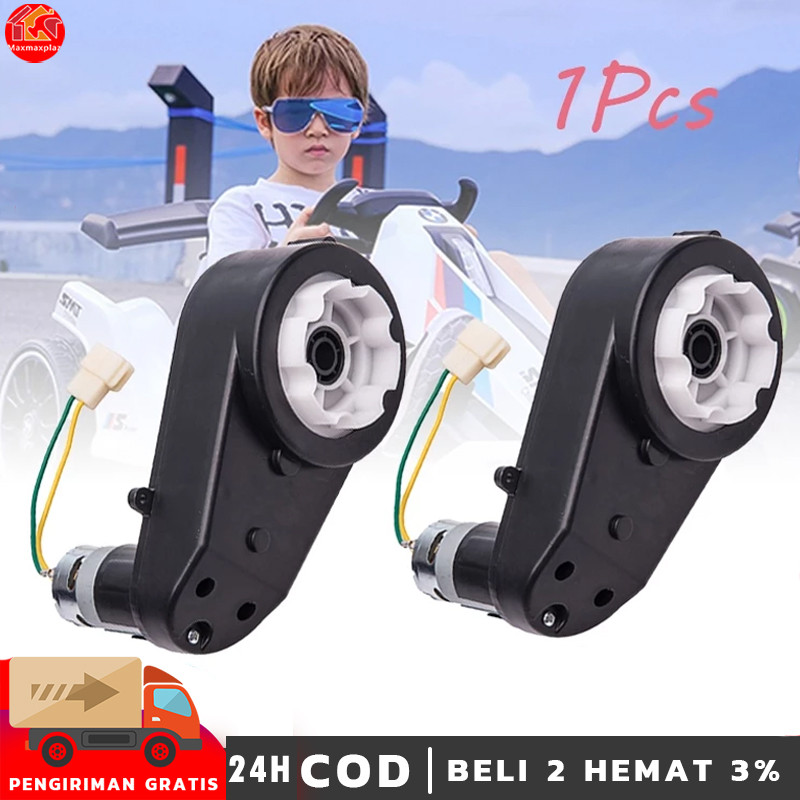 1 Pcs Gearbox Dinamo Mobil Aki 12 Volt / Gearbox Setir Mobil Aki / Gear Box Motor 550 Aki Anak / 160