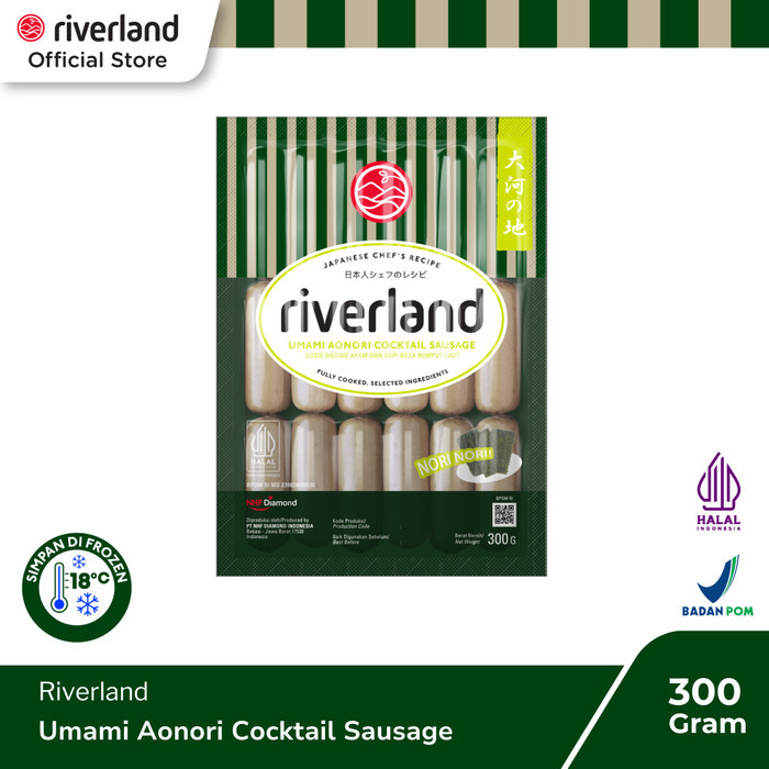 

Riverland Umami Aonori Cocktail Sausage 300 Gr | Sosis Rumput Laut