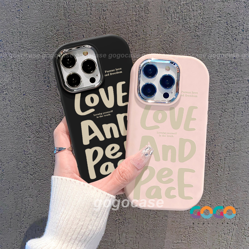 casing premium Personalized simple English letters silicone soft case couple cewek cowok Case untuk 