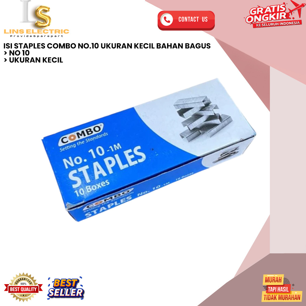 

ISI STAPLES COMBO NO.10 UKURAN KECIL BAHAN BAGUS [LINDS]
