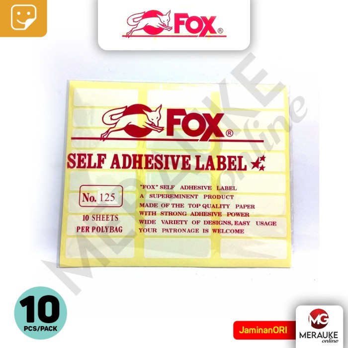 Label Stiker FOX Polos
