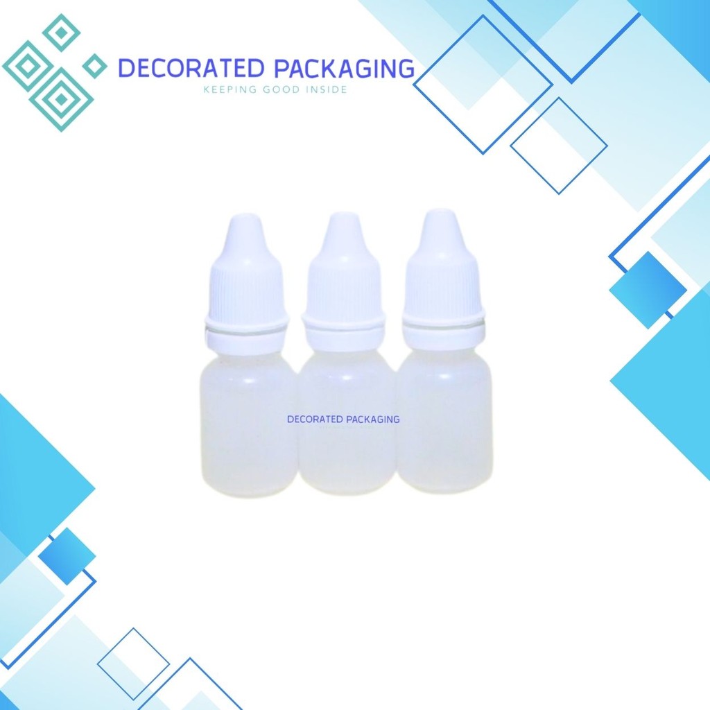 Botol Tetes Mata 10 ml Kecil Natural Sumpel Putih / Botol Tetes Mata  / Botol 10 ml / Botol HDPE / B