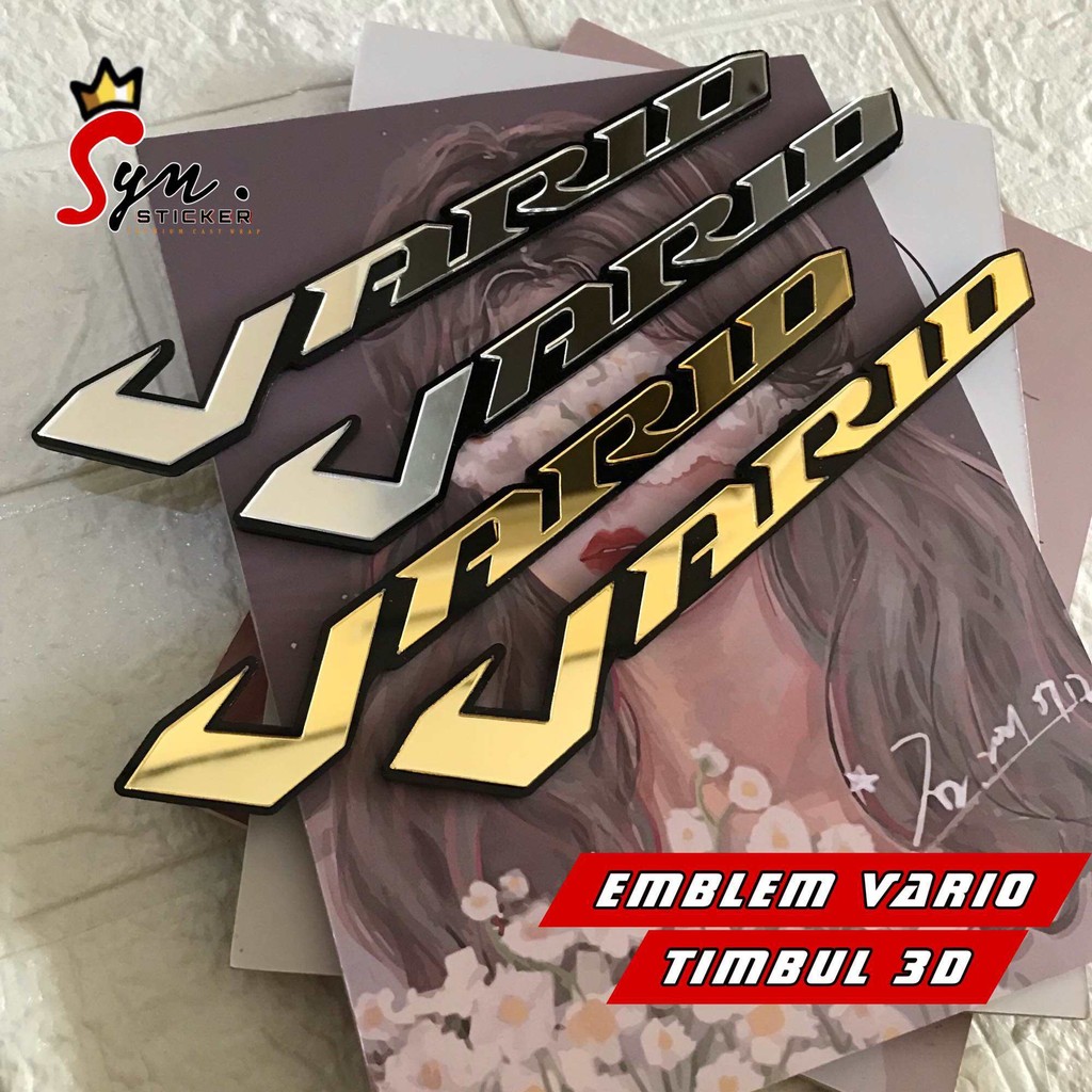 EMBLEM VARIO TIMBUL 3D LOGO HONDA VARIO JAPAN TIMBUL EMBLEM VARIO