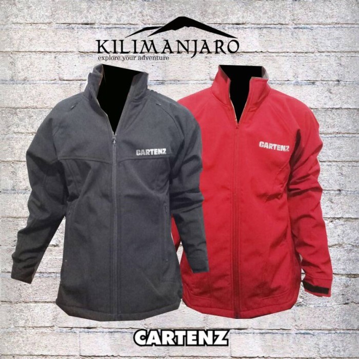 ✨TERLARIS - Jaket Cartenz / Jaket Gunung softshell - Hitam