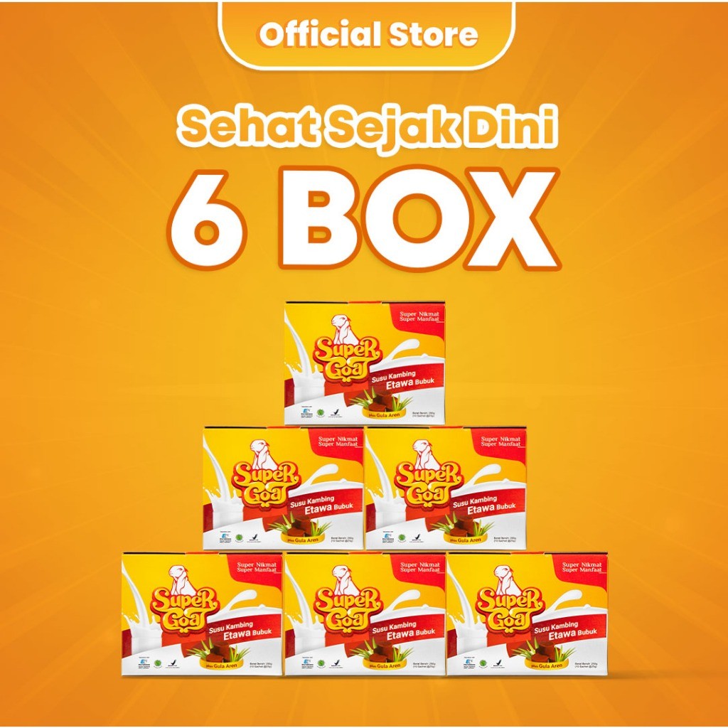 

Supergoat Susu Kambing Etawa Bubuk Gula Aren Original Sachet Isi 6 Box Solusi Penyakit Asam Urat