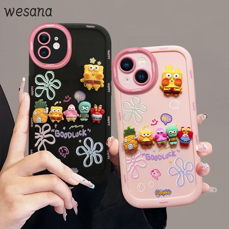 Case iPhone telepon Boneka Spongebob Lucu Niche Case Telepon Kelas Atas Yang cocok untuk iPhone 11 1