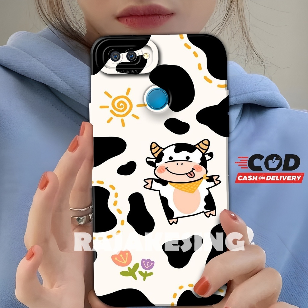 {ALD09} Soft Case Oppo A5S A7 A12 A11K - Fashion Case Motif Sapi Cow - Softcase Pro Camera Oppo - Ca