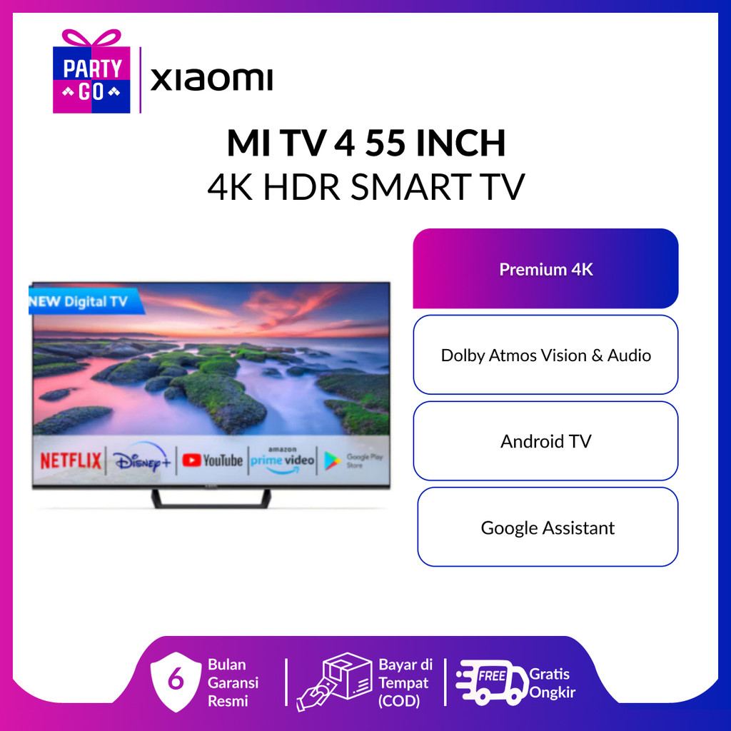 (Second Like New) Xiaomi Mi TV 4 55 Inch Android LED Smart TV Garansi Toko