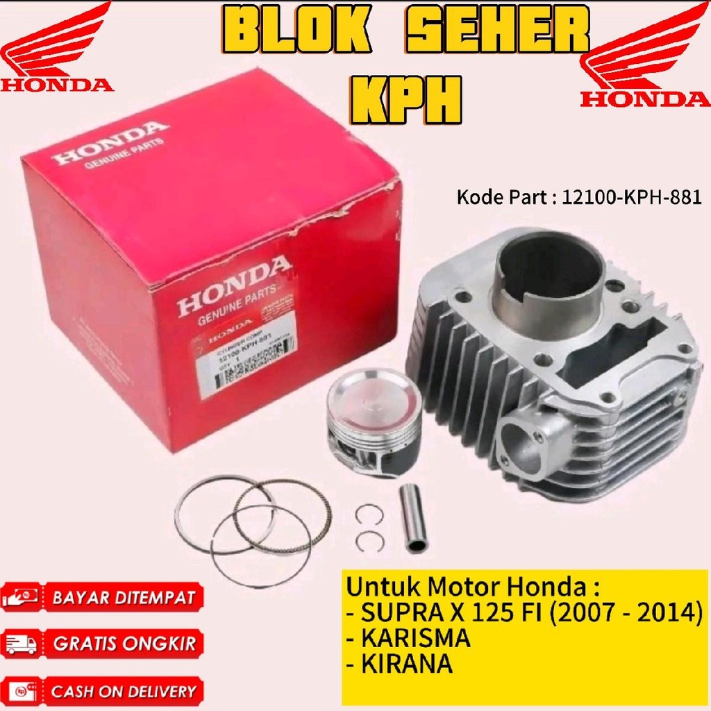 Blok Seher Supra X 125 / Cylinder Head karisma / Blok Piston  Kirana / Blok Piston Supra X 125KPH