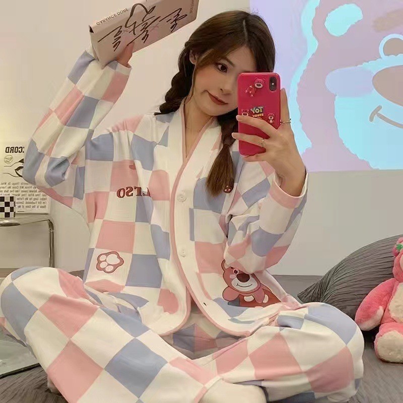 PROMO DISKON [ MyReseller ]Set Sleepwear Baju Tidur Girl Korean Model Kekinian Oversize Edition