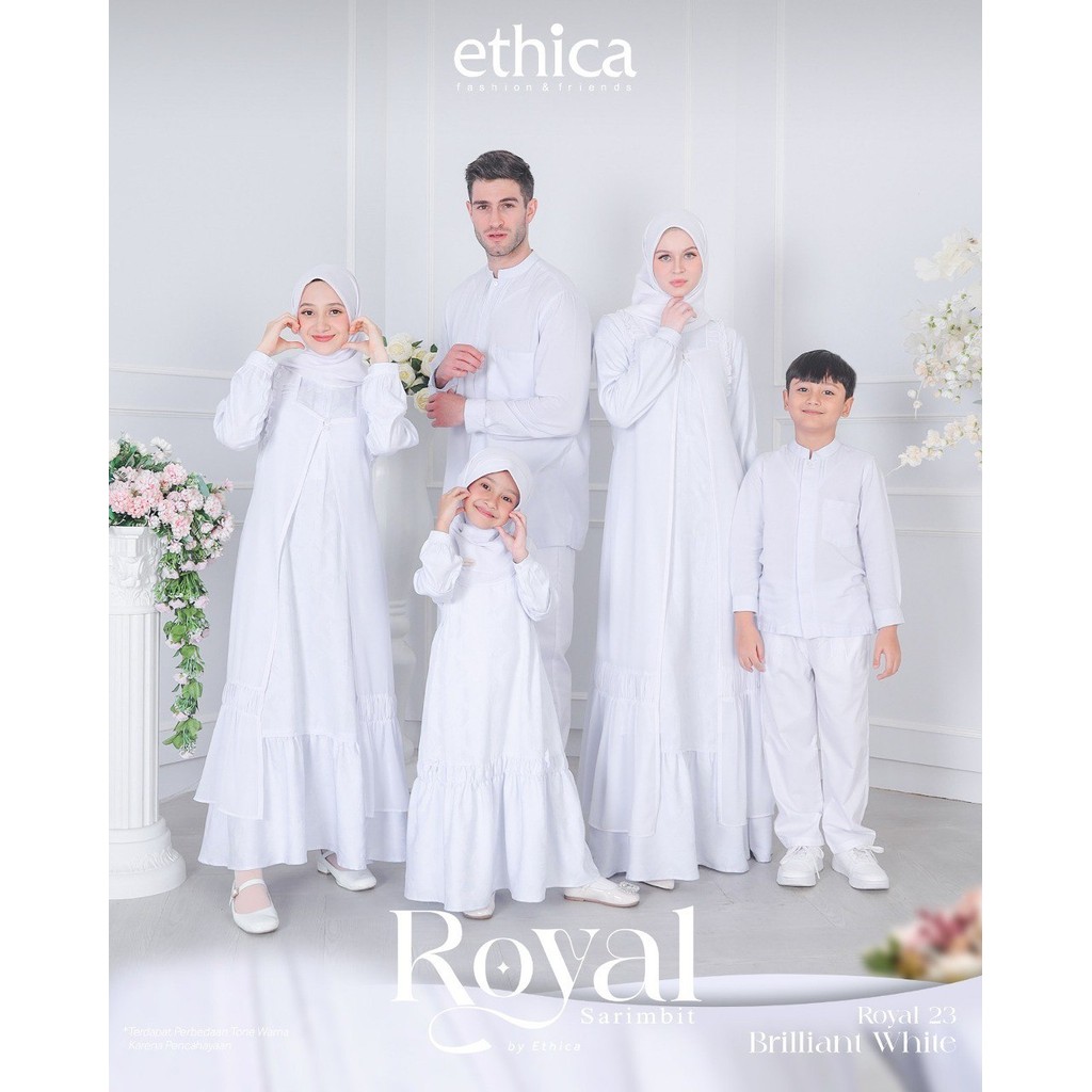 ETHICA Sarimbit Keluarga Lebaran & Kondangan ROYAL 23 Brilliant White