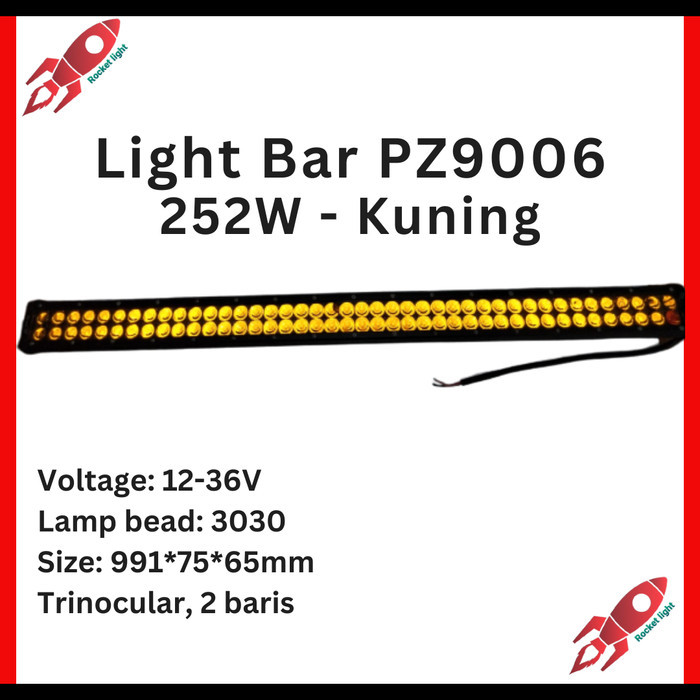 Lampu Sorot LED Bar Mobil LED Light Bar Offroad Runlai 252 watt kuning