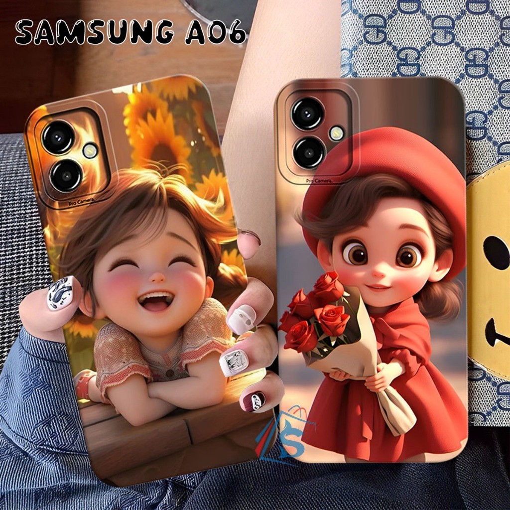 SAMSUNG A06 A16 A05 A04E A04 A55 A35 A34 A25 A24 A52S Motif BARBIE CUTE - Case Samsung - Casing Sams