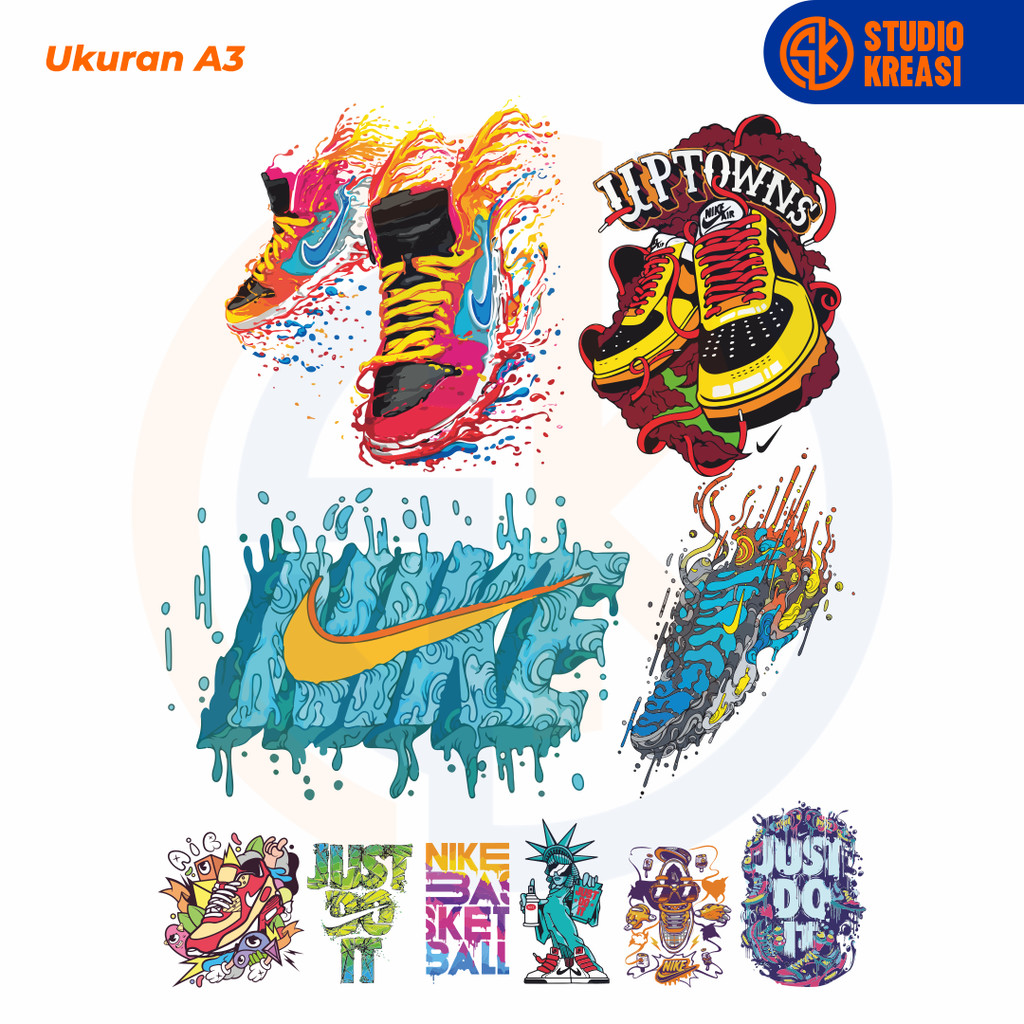 Sablon Setrika Sablon DTF Satuan A3 Logo Nike 01 - SIAP PRESS
