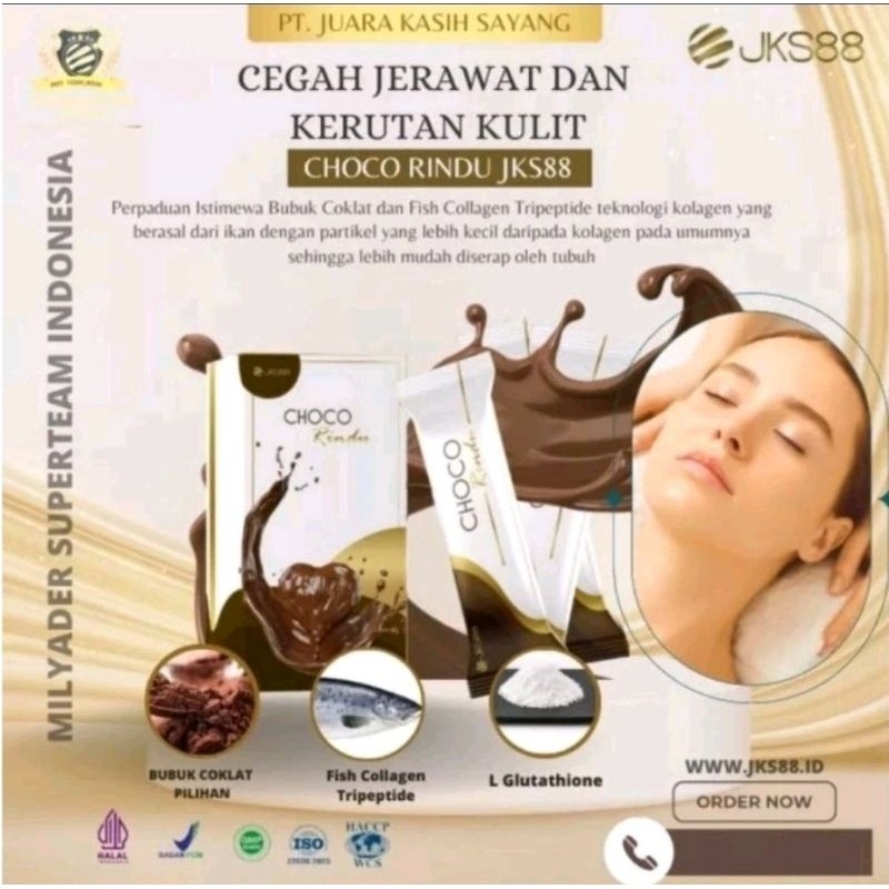 

choco rindu 100% original collagen dengan rasa coklat
