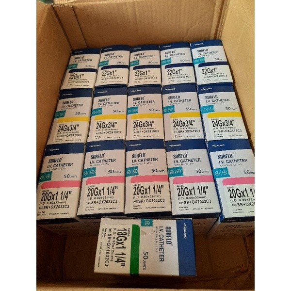 IV Catheter Surflo Terumo 18G 20G 22G 24G (BOX)