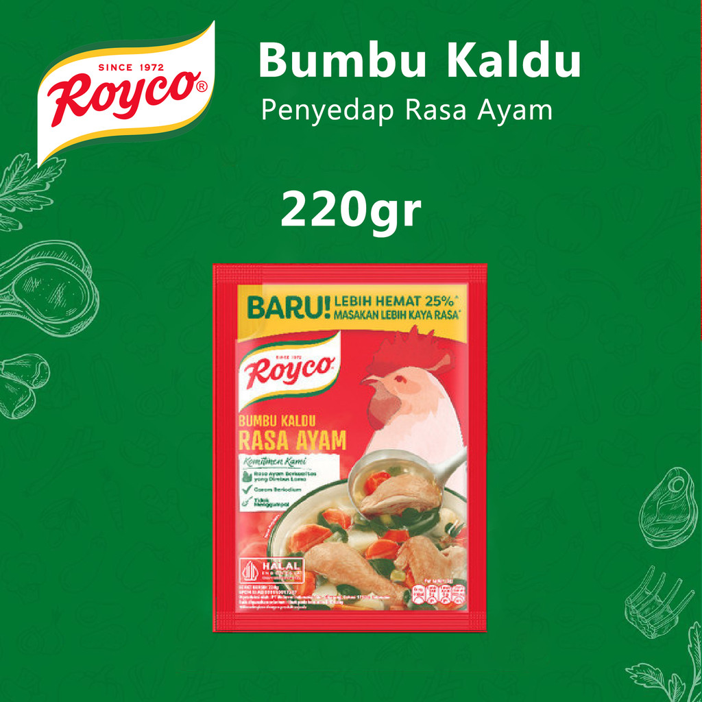 

ROYCO Bumbu Kaldu Penyedap Rasa Ayam 220 g Memberikan Rasa Gurih Masakan