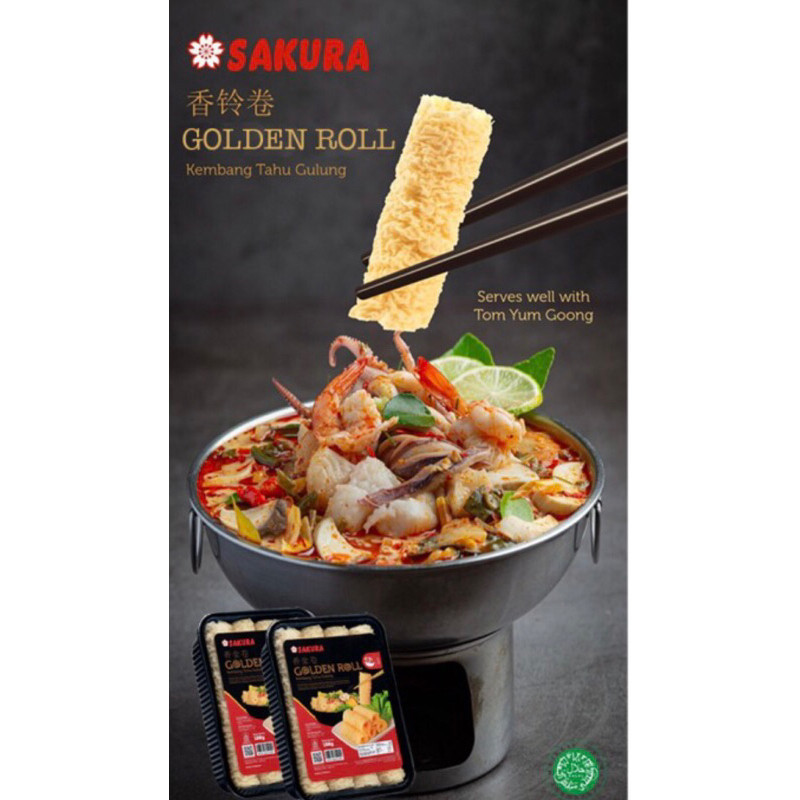 

Sakura Golden Roll / Kembang Tahu Gulung / kemasan 188gr