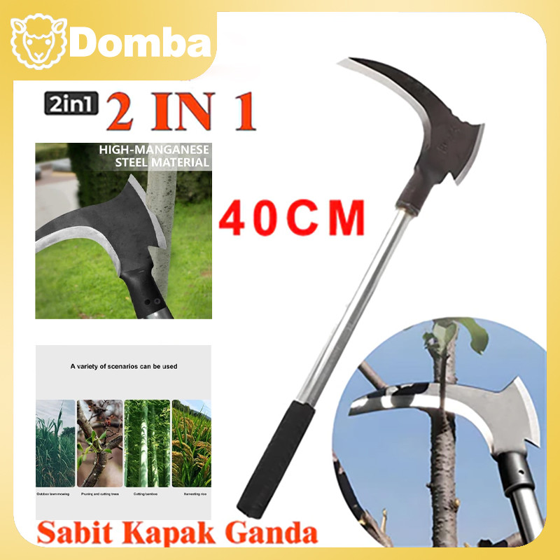 (2in1/40cm) Sabit Rumput/arit Rumput Baja Super Tajam/kored Rumput Tajam/pisau Rumput/pisau Rumput B