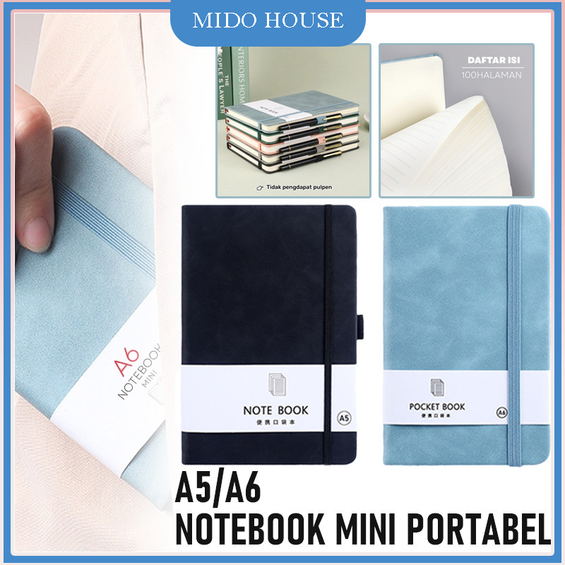 

100 Lembar Notebook A5 A6 Buku Catatan/Buku Diary Kecil Scrapbook/ Aesthetic Portable Buku Tulis Memo