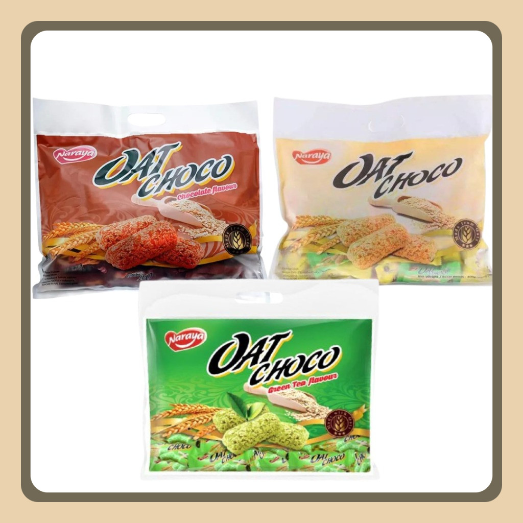 

Naraya Oat Choco 400GR Chocolate Original Greentea Isi 40pcs