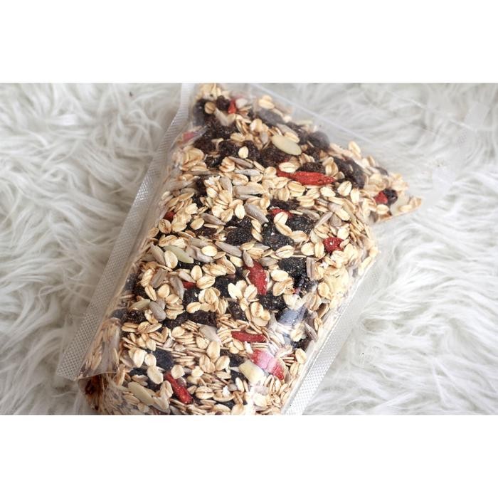

Muesli Mix 500gr (Raisin & Goji) NO SUGAR - Cereal Oat RAW Granola